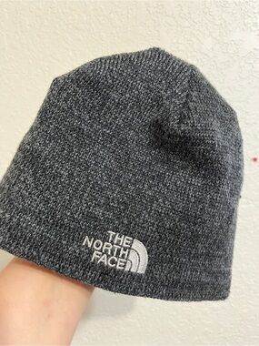 The North Face Unisex Wool Blend Beanie Hat Charcoal Gray Black